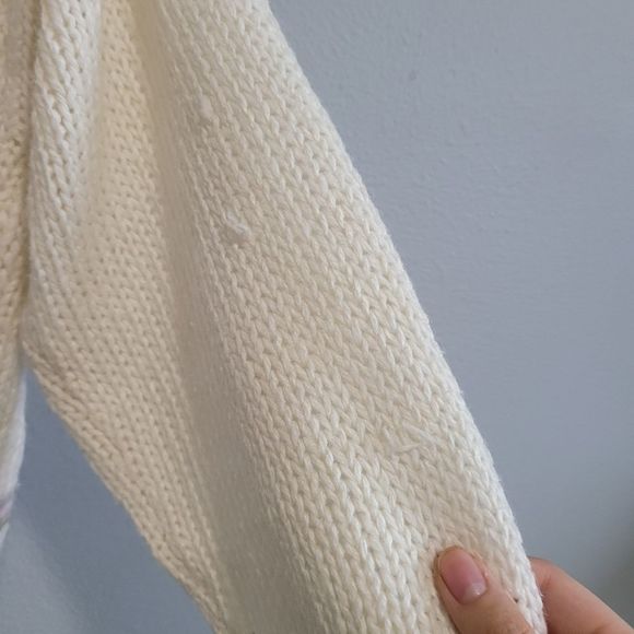 Vintage Pastel Fair Isle Handknitted Cardigan Size M - Picture 5 of 6